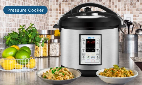 BSTY pressure cooker with 2 rice dishes