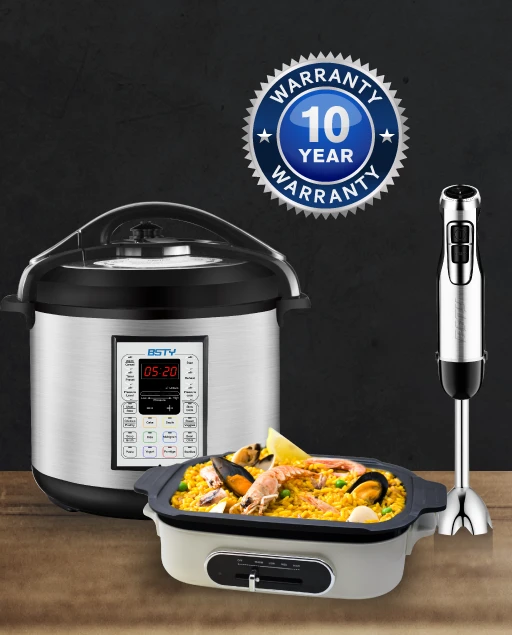 hand blender multicooker and pressure cooker by BSTY 10 year warranty