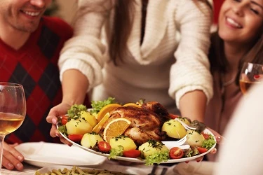 Friendsgiving dinner with friends